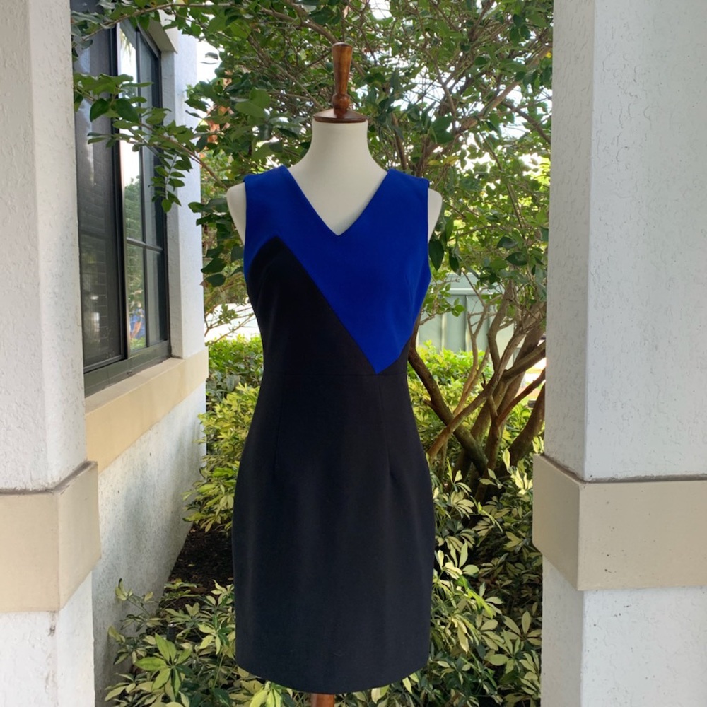 Milly Color Block Sleeveless Sheath Dress